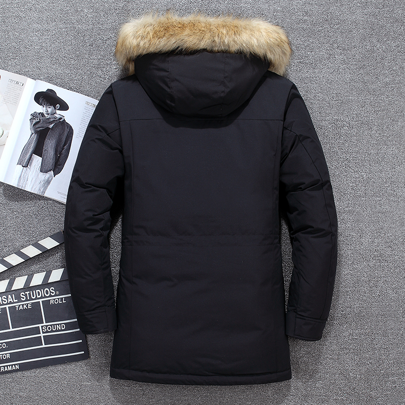 -40 degrees White Duck Down Jacket Men Thick Winter NEW Big Fur Collar Warm Parka Waterproof Windproof Top Quality 201225