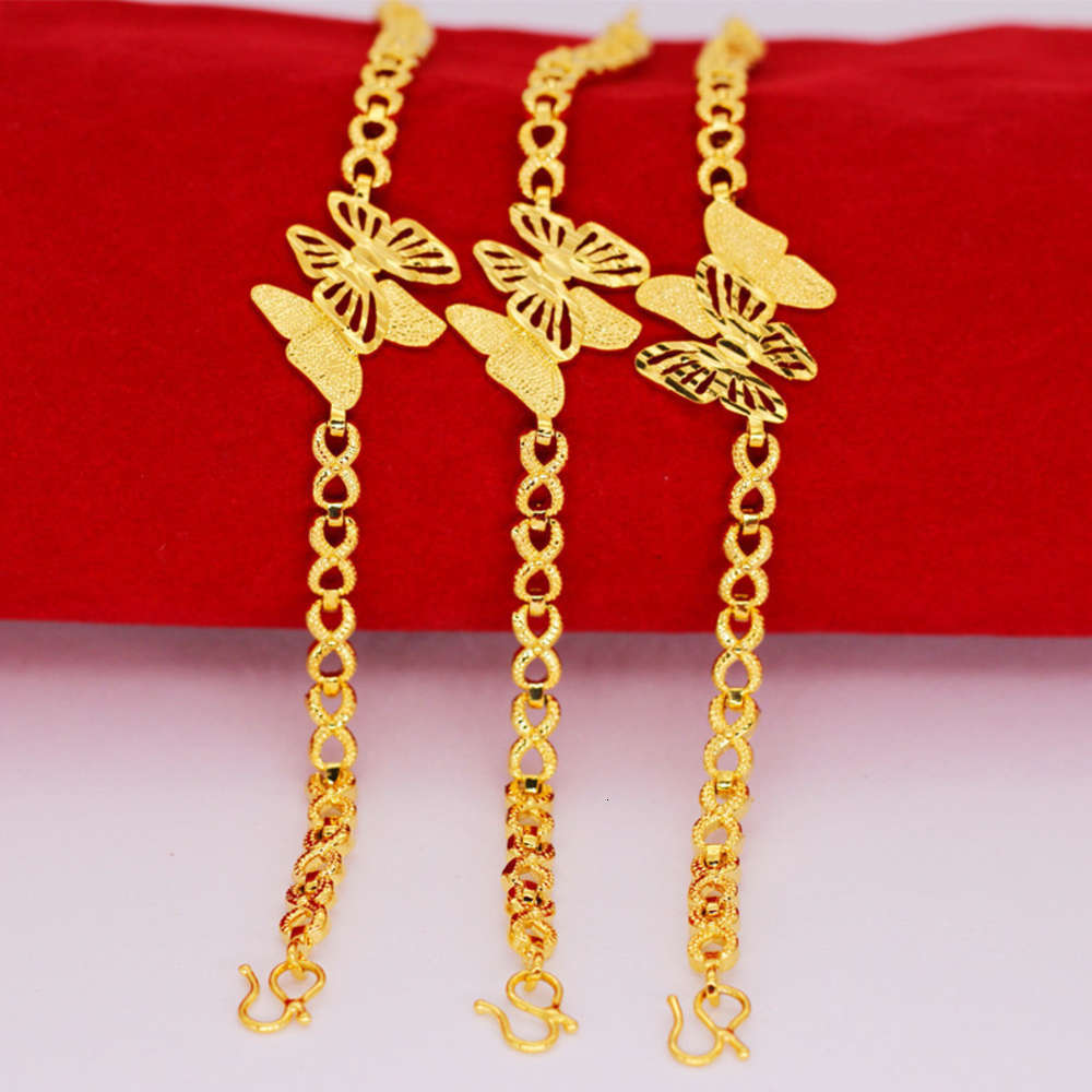 Vietnam Shajin Double women's Euro Gold Butterfly Bracelet 24K vacuum plated real gold, Golden;silver
Vietnam Shajin Double women's Euro Gold Butterfly Bracelet 24K vacuum plated real gold, Golden;silver