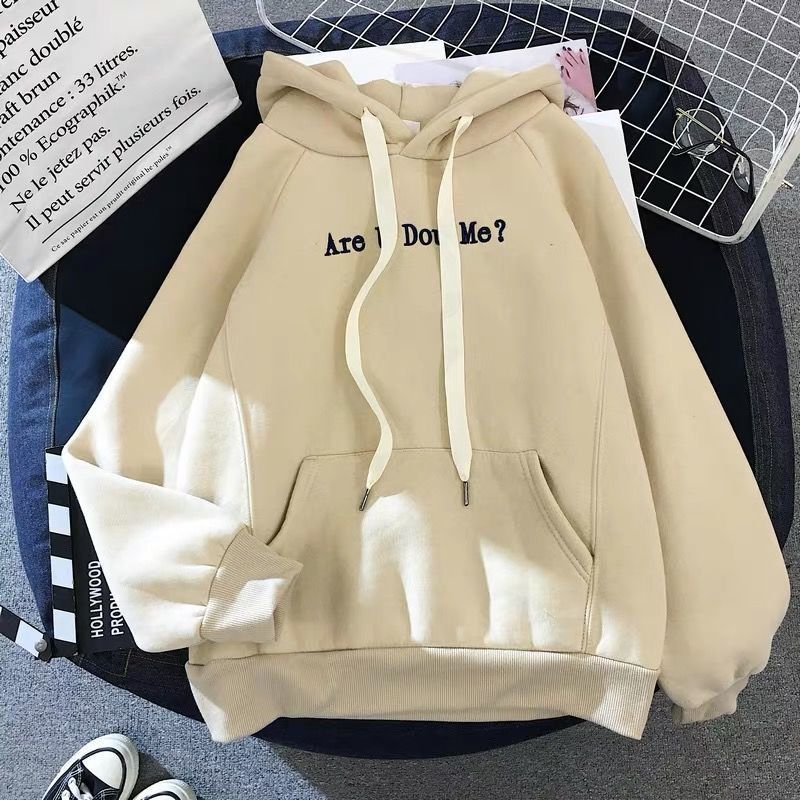 Hoodies Women Winter Elegant Trendy Leisure Hooded Solid Womens Pullover Students Letter Printed Long Sleeve Ladies Sweatshirts 201211