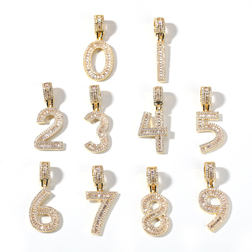 Fashion Jewelry Gold Filled 0-9 Number Pendant Necklace Combination Letters CZ Pendant Necklaces Zirconia Gift Rapper Accessories
Fashion Jewelry Gold Filled 0-9 Number Pendant Necklace Combination Letters CZ Pendant Necklaces Zirconia Gift Rapper Accessories