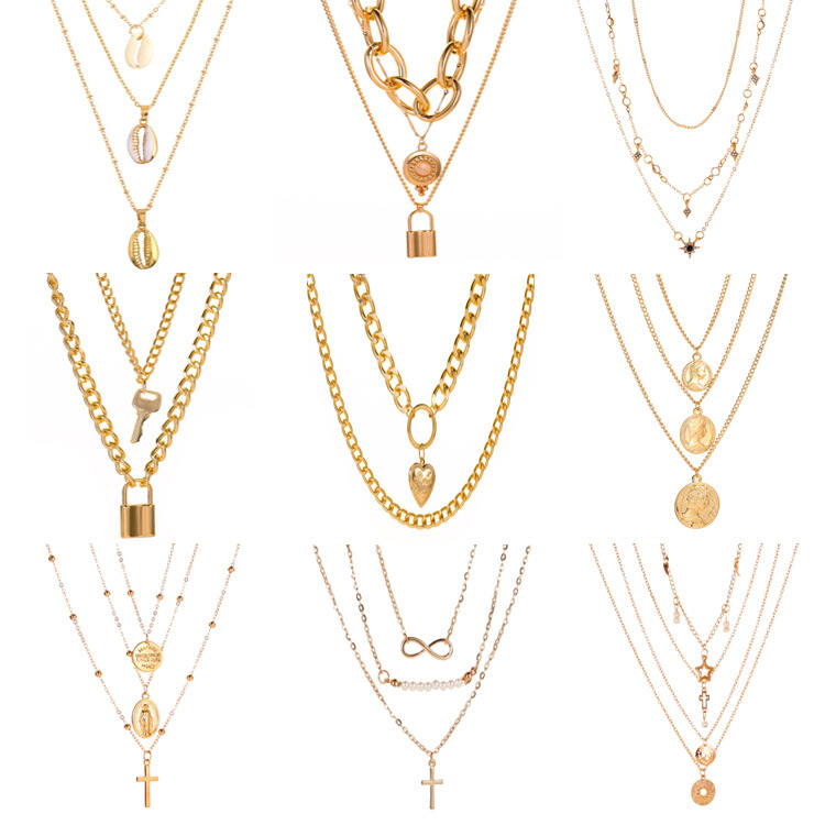 Golden Chain Choker Necklace for Women Fashion Punk Metal Multilayer Chain Necklace Trend Female Men Jewelry
Golden Chain Choker Necklace for Women Fashion Punk Metal Multilayer Chain Necklace Trend Female Men Jewelry