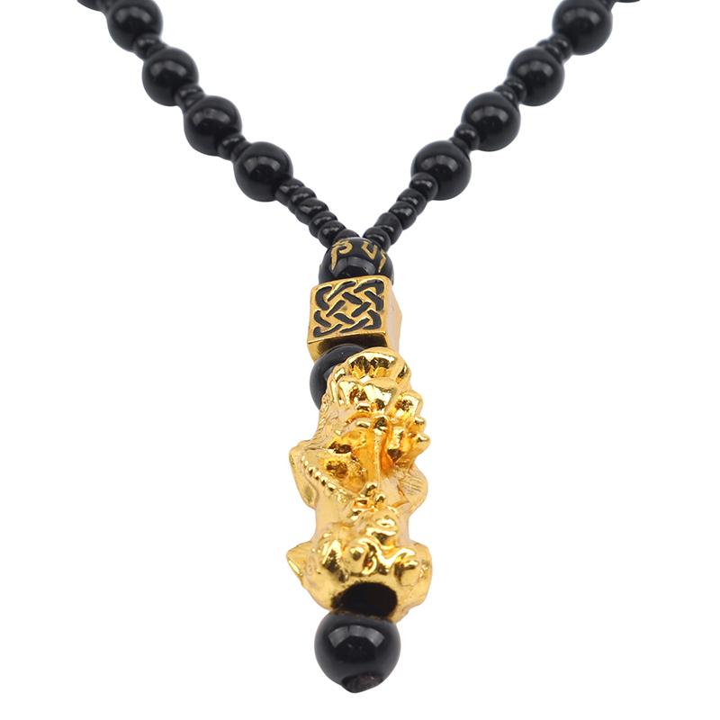 Pendant Necklaces Pixiu Necklace Symbol Wealth And Good Luck Charm Chinese Feng Shui Faith Obsidian Stone Beads, Silver
Pendant Necklaces Pixiu Necklace Symbol Wealth And Good Luck Charm Chinese Feng Shui Faith Obsidian Stone Beads, Silver