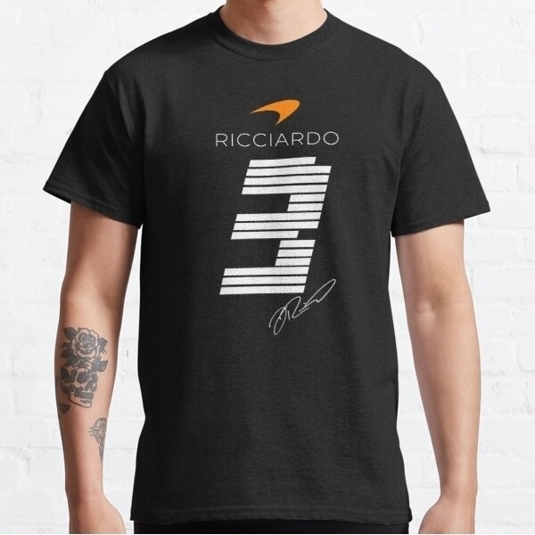 Daniel Ricciardo new fashion personality creative T-shirt tops men and women universal couple comfortable short sleeves L0223, White;black
Daniel Ricciardo new fashion personality creative T-shirt tops men and women universal couple comfortable short sleeves L0223, White;black
