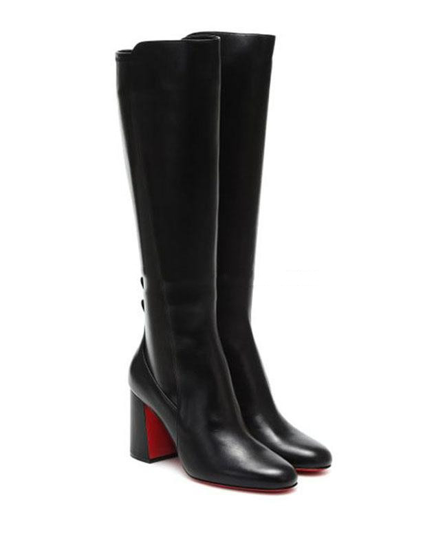 Women's Tall boot red bottoms booties Woman Black Soft sheepskin leathers Kronobotte Knee-high Leather Boots chunky reds sole high heels with zippers
Women's Tall boot red bottoms booties Woman Black Soft sheepskin leathers Kronobotte Knee-high Leather Boots chunky reds sole high heels with zippers