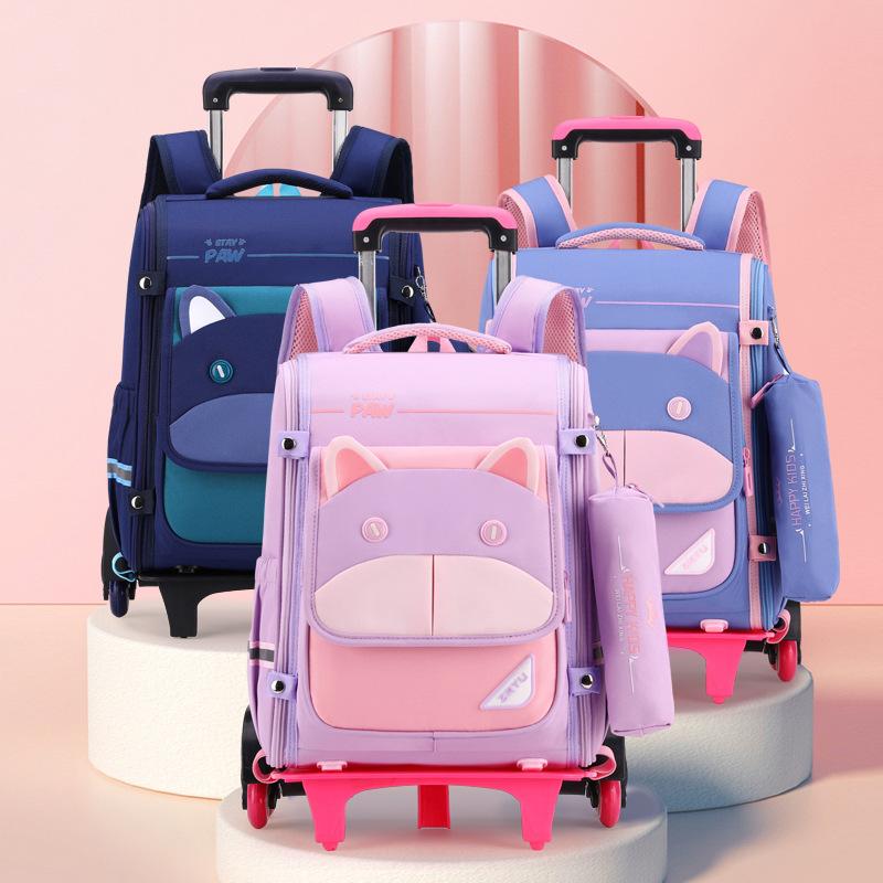 School Bags Kids Rolling Backpack For Student Trolley Book Bag Wheeled With Wheels Cute Cartoon Nylon
School Bags Kids Rolling Backpack For Student Trolley Book Bag Wheeled With Wheels Cute Cartoon Nylon