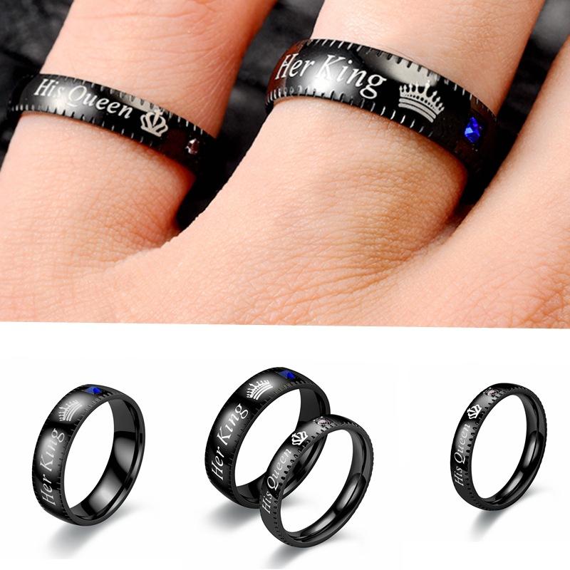Wedding Rings Her King His Queen Crown Ring Titanium Steel Couple Engagement For Women Jewlery
Wedding Rings Her King His Queen Crown Ring Titanium Steel Couple Engagement For Women Jewlery