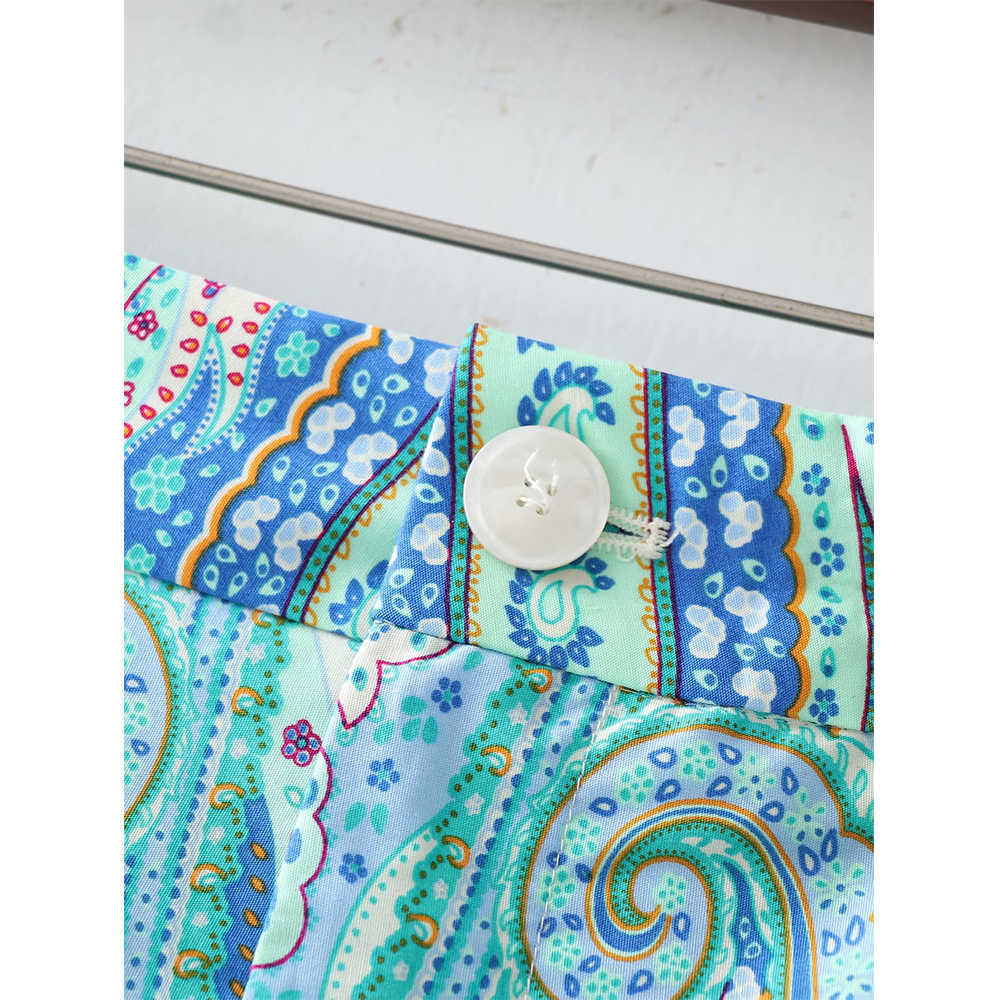 Women Trousers Wide leg Vintage Printed Hight-waist Casual Cozy loose Woman Pants pantalon femme mujer 210709