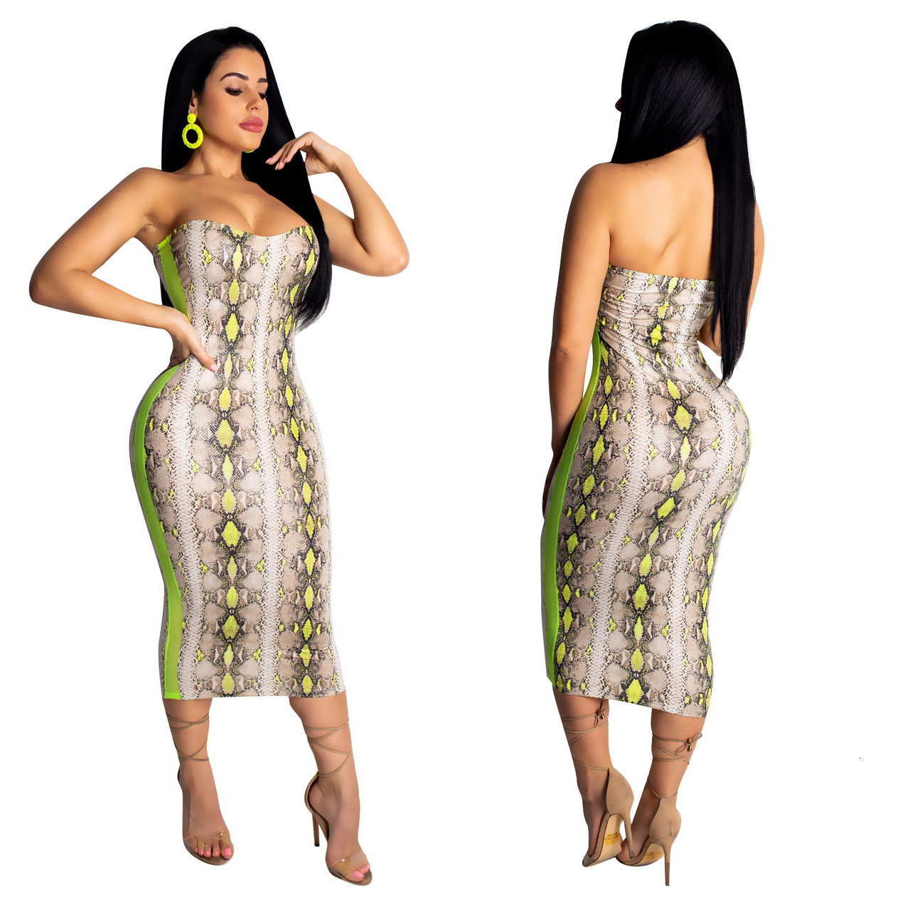 2021 New Spring Summer Women Sexy Party Es Vestidos Plus Size Snake Print Strapless Bodycon Club 3swo, Yellow
2021 New Spring Summer Women Sexy Party Es Vestidos Plus Size Snake Print Strapless Bodycon Club 3swo, Yellow