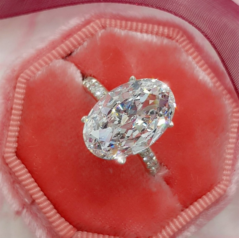 Designer Jewellery High Quality 925 Sterling Silver Natural Gem White Sapphire Diamond Princess Ring Wedding Textured Jewelry Exquisite Gift