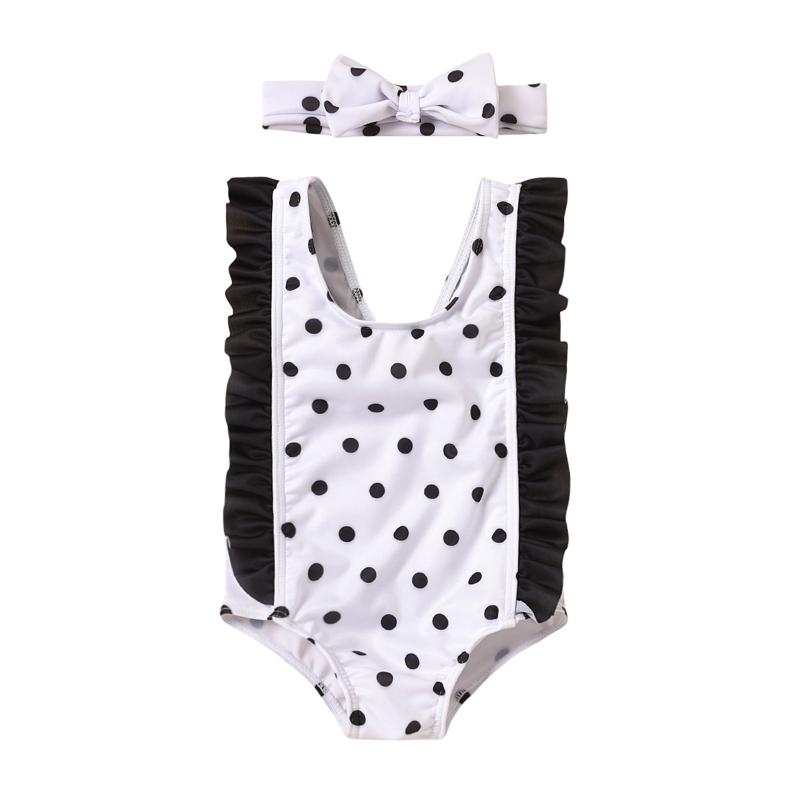One-Pieces 0-3y Toddler Swimsuit Girls Kids Swimwear Polka Dot Bikini Baby Girl Ruffle Bathing Suit Children One-piece Beachwear + Headband, Black
One-Pieces 0-3y Toddler Swimsuit Girls Kids Swimwear Polka Dot Bikini Baby Girl Ruffle Bathing Suit Children One-piece Beachwear + Headband, Black