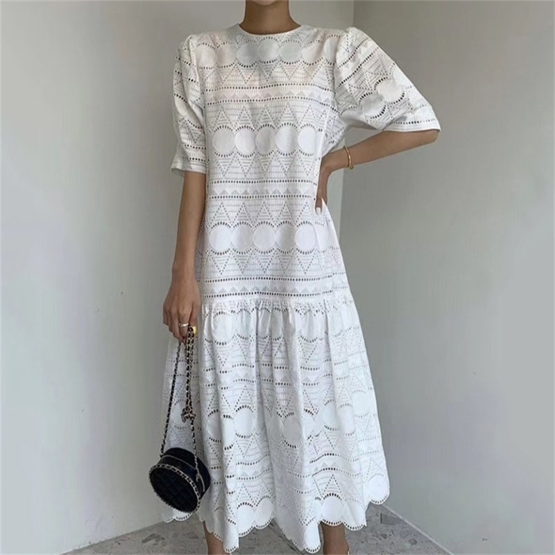 White Solid Chic Dresses Female Summer Short Sleeve O-neck Maxi Bodycon Clothing Woman Korean Elegant Dress 210603, Clear
White Solid Chic Dresses Female Summer Short Sleeve O-neck Maxi Bodycon Clothing Woman Korean Elegant Dress 210603, Clear