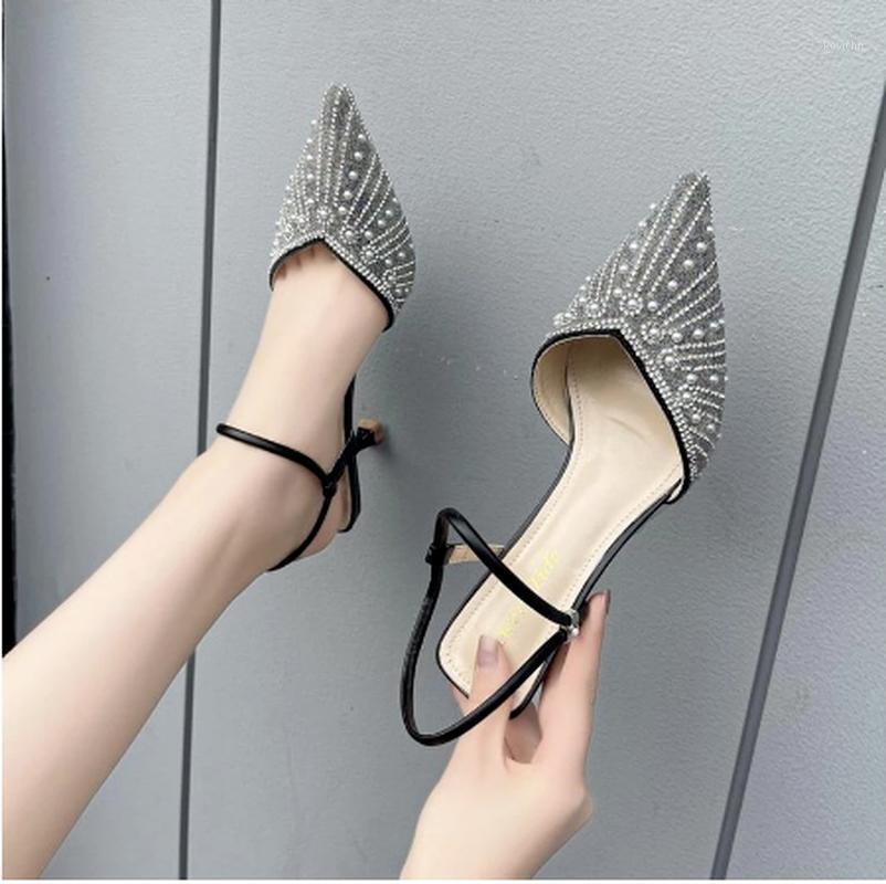Sexy Pearl High Heels Sandals Women Fashion Crystal Wedding Party Shoes Woman Pumps Summer Pointed Toe Slingback Dress, Beige
Sexy Pearl High Heels Sandals Women Fashion Crystal Wedding Party Shoes Woman Pumps Summer Pointed Toe Slingback Dress, Beige