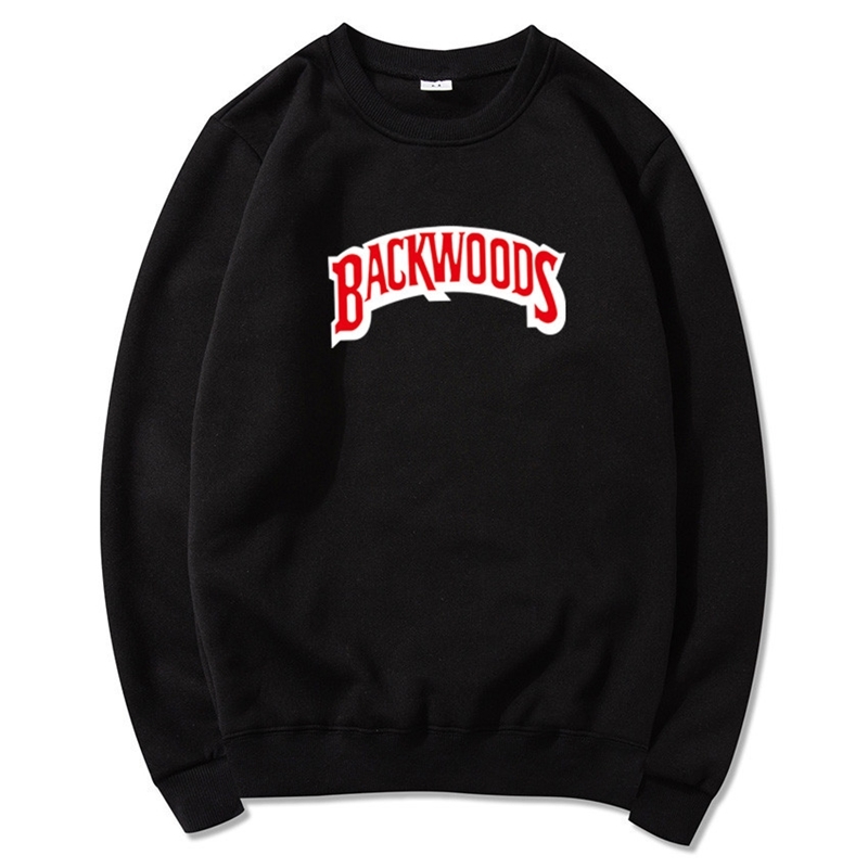 Fashion letter backwoods round neck Street men's and women's Sweatshirt fleece sweater, Black
Fashion letter backwoods round neck Street men's and women's Sweatshirt fleece sweater, Black