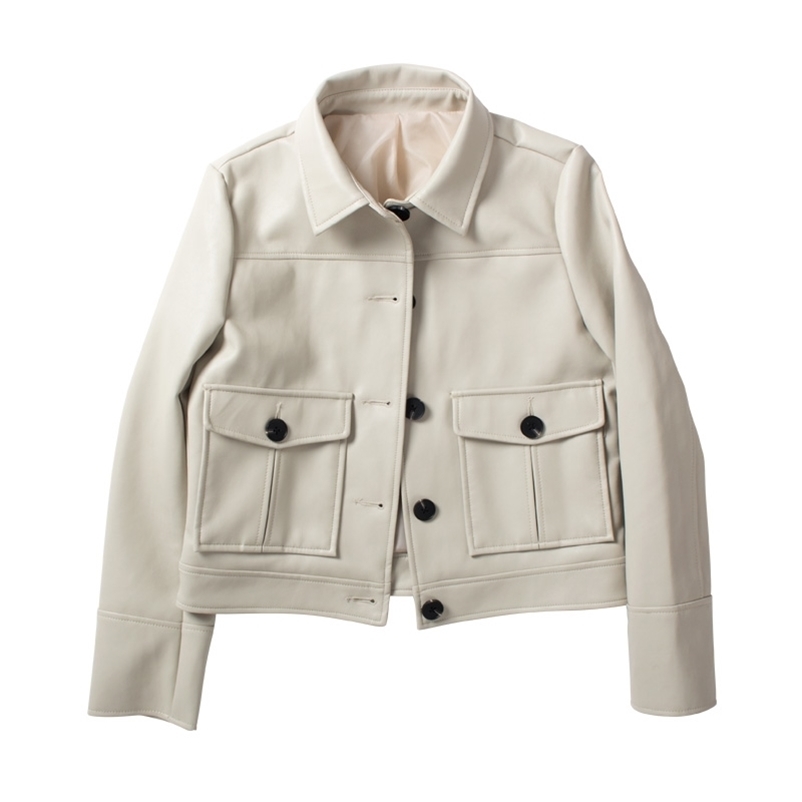 Women Casual Jacket Fashion Spring Autumn Single Breasted White Faux Leather Coats Ladies Short Jackets Biker Outwear 210602
Women Casual Jacket Fashion Spring Autumn Single Breasted White Faux Leather Coats Ladies Short Jackets Biker Outwear 210602