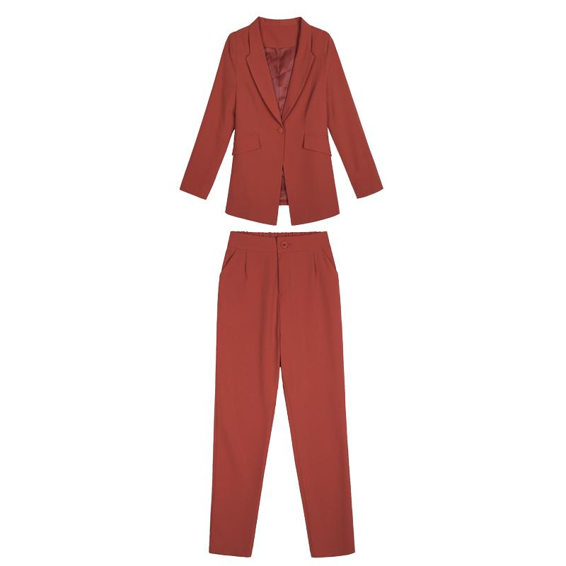 Women's Tracksuits Women Spring Fashion 2 Piece Sets Long Sleeve Blazer And Pencil Pants Elegant Korean Office Female Clothes Suit Lady Vest