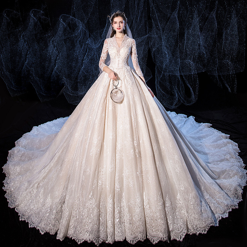 2021 New Light Champagne Dubai Luxury Lace Wedding Heavy Beading with Sleeves Muslim Bridal Gowns High Quality Robe De Mariage 5e6s
2021 New Light Champagne Dubai Luxury Lace Wedding Heavy Beading with Sleeves Muslim Bridal Gowns High Quality Robe De Mariage 5e6s