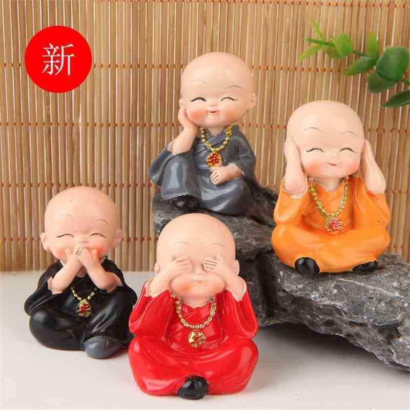 The whole set of 4 little monk resin ornaments creative home living room cake decorations car interior
The whole set of 4 little monk resin ornaments creative home living room cake decorations car interior