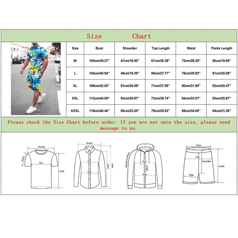 Men's Tracksuits 2022 Men Casual Set Fashion 2pcs Sweat Suit Summer Sportsuit Tropical Male Sportswear Tracksuit Short Sleeve T-shirt Shorts