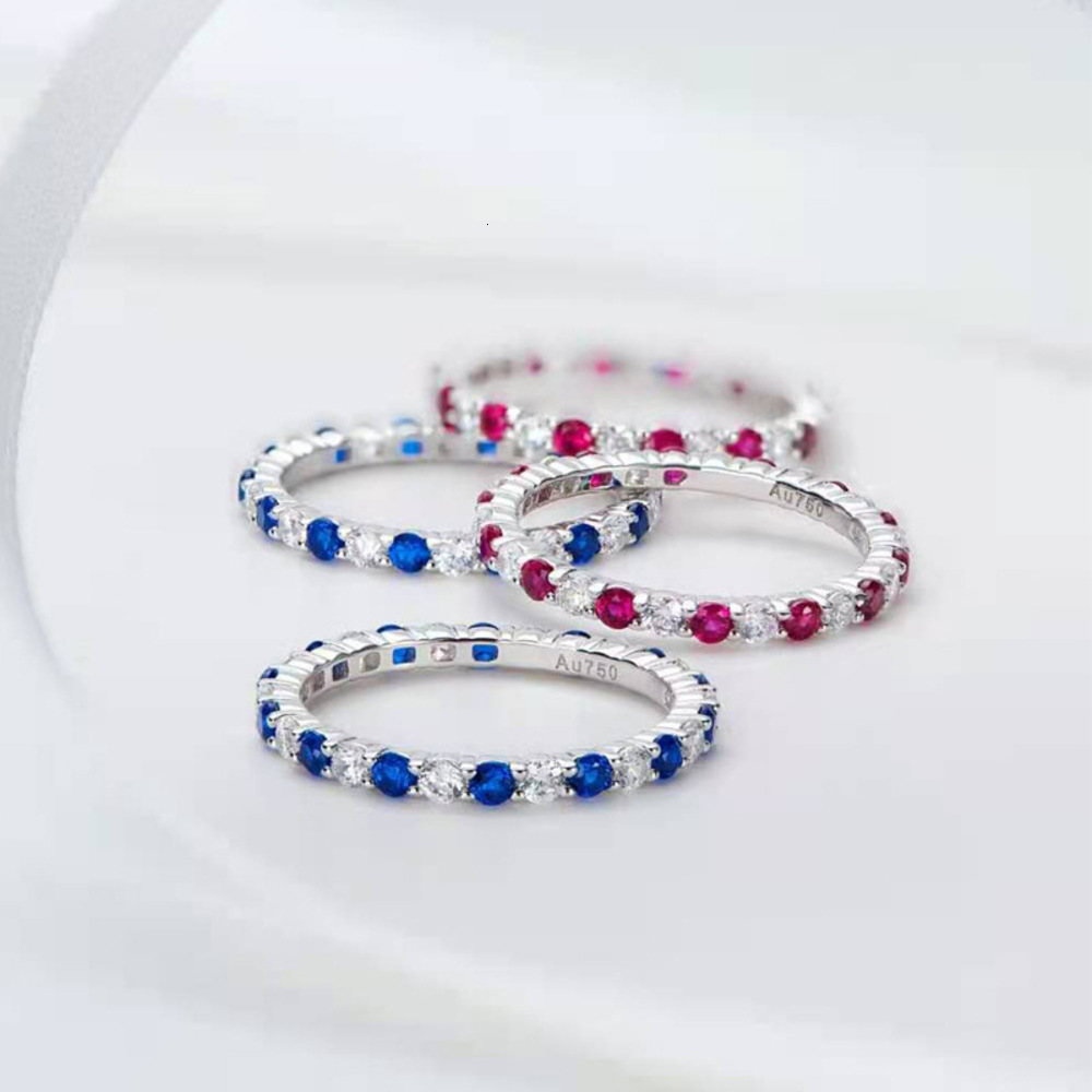 HBP Red and blue row ring, women's diamond small with accessory intermediate 925 silver simple folding
HBP Red and blue row ring, women's diamond small with accessory intermediate 925 silver simple folding