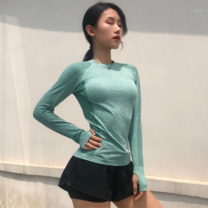 Women Seamless Long Sleeve Top Yoga Shirts With Thumb Hole Running Sports T Shits Fitness Workout Sportswear Outfit, Blue
Women Seamless Long Sleeve Top Yoga Shirts With Thumb Hole Running Sports T Shits Fitness Workout Sportswear Outfit, Blue