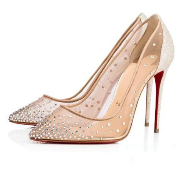 Wedding Marry Dress Shoes Flat/ High Heels Red Bottom Pumps Follies Strass Imported mesh+rhinestone, Black
Wedding Marry Dress Shoes Flat/ High Heels Red Bottom Pumps Follies Strass Imported mesh+rhinestone, Black