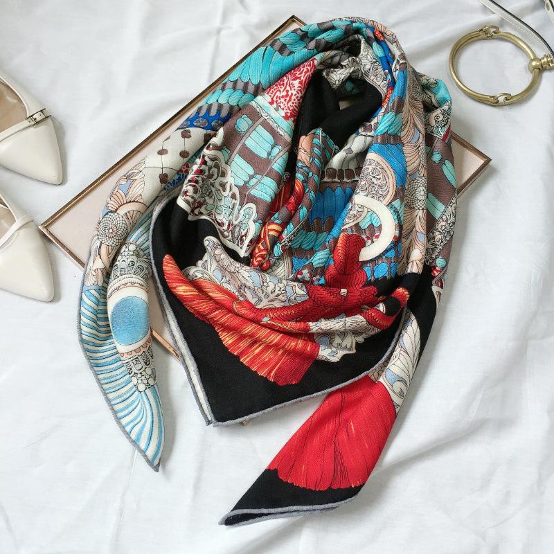 Luxury Silk Scarf For Women Large Cashmere Scarves Female Fashion Print Shawls and Wraps 140*140cm Long Neck Scarves For Ladies
Luxury Silk Scarf For Women Large Cashmere Scarves Female Fashion Print Shawls and Wraps 140*140cm Long Neck Scarves For Ladies