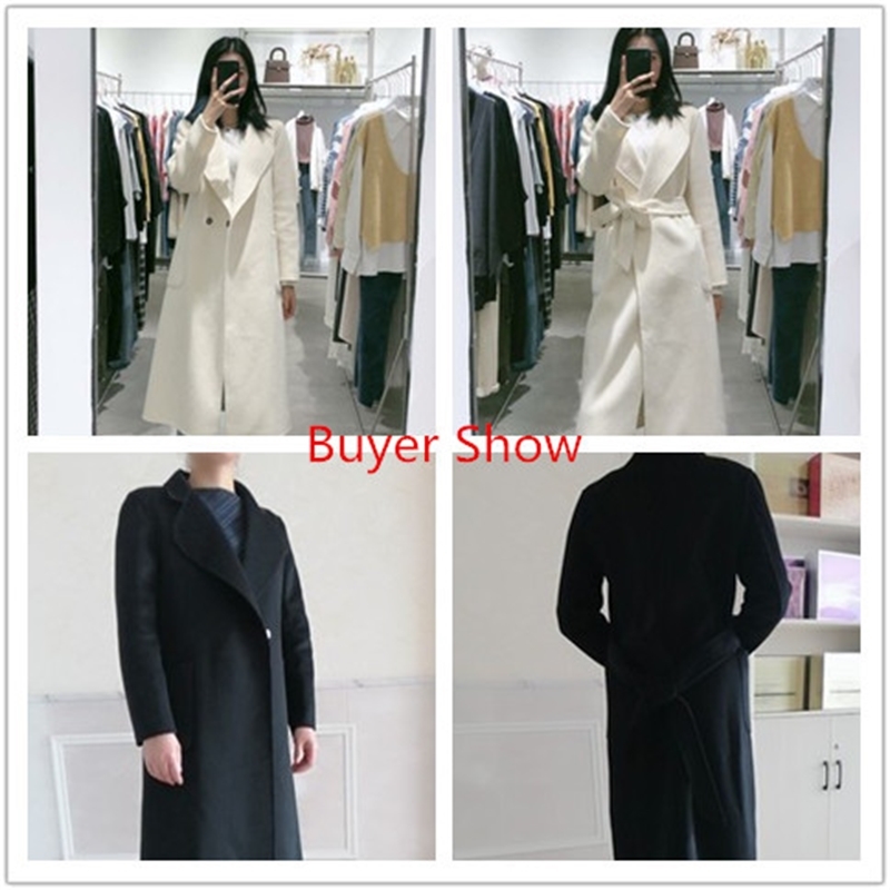 KMETRAM Real Wool Coat Autumn Winter Jacket Women Fashion Woolen Coat Female Korean Long Jackets Windbreaker Manteau Femme 819 T200828