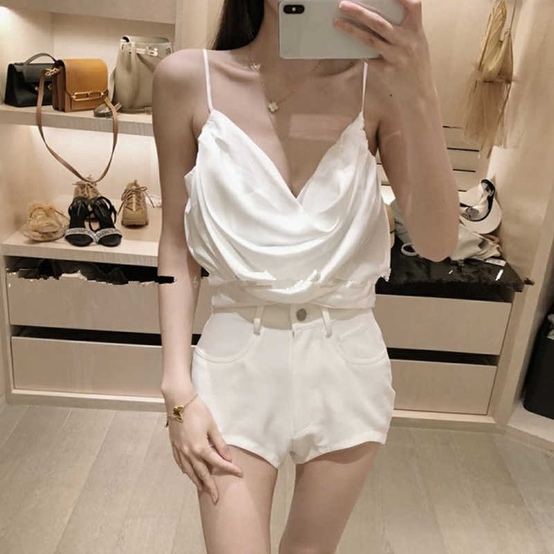 White Casual Short For Women High Waist Minimalist Straight Loose Korean Shorts Females Summer Fashion Clothing Stylish 210531