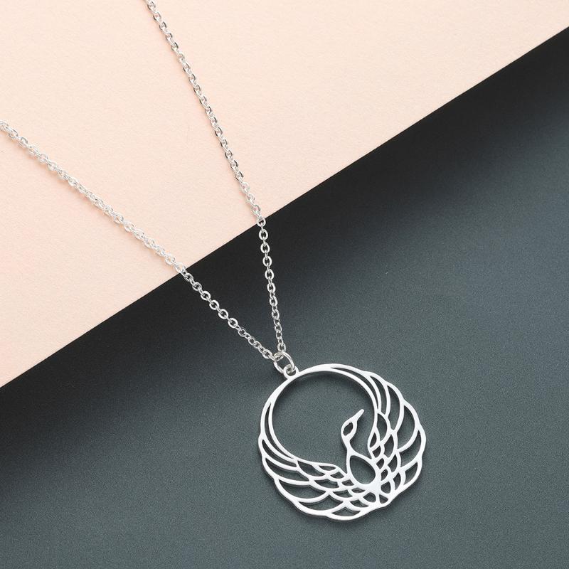 Pendant Necklaces LUTAKU Bird Charm Necklace Origami Phoenix Gold Chain Women Animal Jewelry Accessories Men, Silver
Pendant Necklaces LUTAKU Bird Charm Necklace Origami Phoenix Gold Chain Women Animal Jewelry Accessories Men, Silver