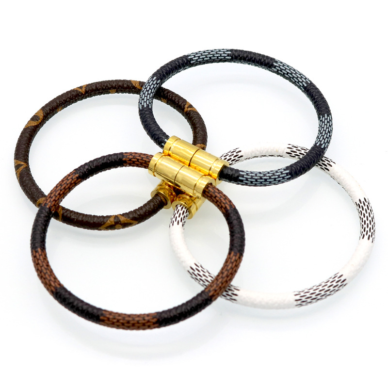 Top Selling High Quality Titanium Steel Magnet Buckle Leather Rope Bracelet Fashionhand Accessories Wholesale, Golden;silver
Top Selling High Quality Titanium Steel Magnet Buckle Leather Rope Bracelet Fashionhand Accessories Wholesale, Golden;silver