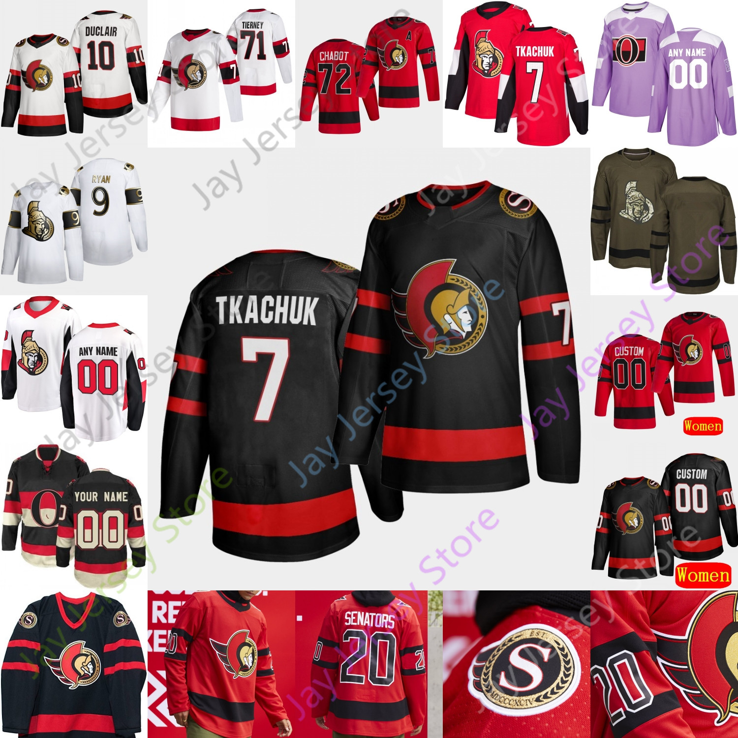 2021 Ottawa Senators Ice Hockey Jersey Brady Tkachuk Thomas Chabot Erik Gudbranson Matt Murray Josh Norris Brown Alfredsson Zaitsev Pual, Black;red
2021 Ottawa Senators Ice Hockey Jersey Brady Tkachuk Thomas Chabot Erik Gudbranson Matt Murray Josh Norris Brown Alfredsson Zaitsev Pual, Black;red
