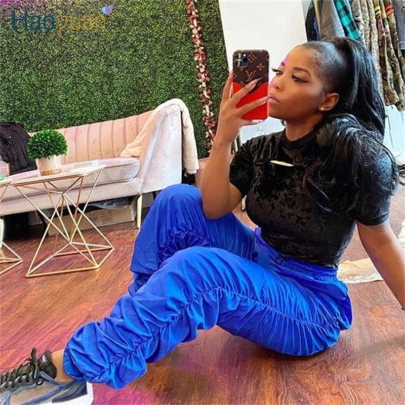 HAOYUAN Plus Size High Waist Ruched Cargo Pants Women Elastic Joggers Neon Green Black Summer Hip Hop Trousers Loose Sweatpants 210928
HAOYUAN Plus Size High Waist Ruched Cargo Pants Women Elastic Joggers Neon Green Black Summer Hip Hop Trousers Loose Sweatpants 210928