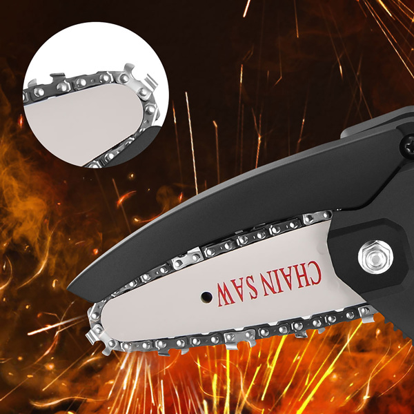 Pruning Tools Small Chainsaw One-Hand Pruning Saw Cordless Electric Portable Battery-Powered Chain With Protect Flip Bezel Led Light For Tree Branch W