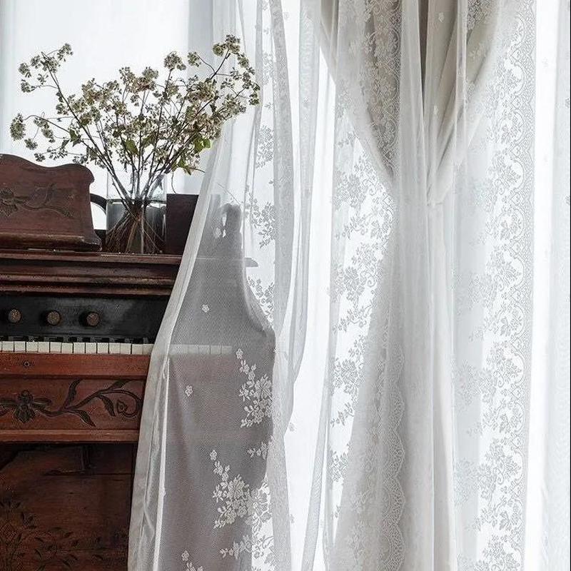 Curtain & Drapes Luxury Embroidered Nordic Style Curtains White Tulle Translucent Bedroom Home Living Room Decoration Gauze
Curtain & Drapes Luxury Embroidered Nordic Style Curtains White Tulle Translucent Bedroom Home Living Room Decoration Gauze