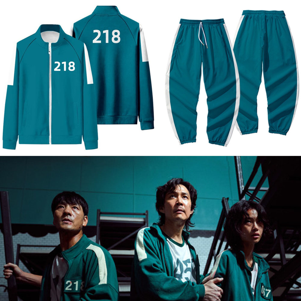 Squid Game Cosplay Costumes Blue Jacket Pants Set Round Six Park Hae Soo 218 Role Play Costume Plus Size Sportswear Sweatshirt, 13
Squid Game Cosplay Costumes Blue Jacket Pants Set Round Six Park Hae Soo 218 Role Play Costume Plus Size Sportswear Sweatshirt, 13