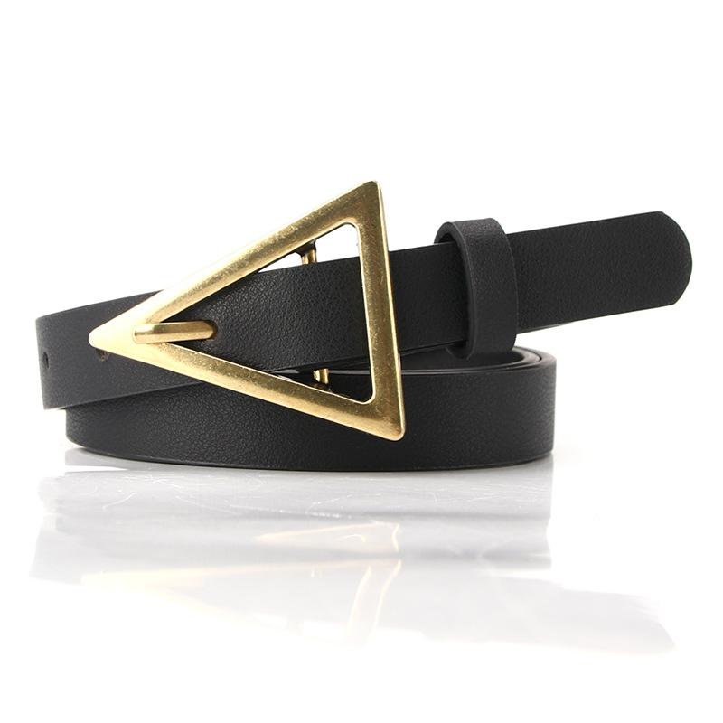 Belts Designer For Women PU Leather Long Thin Belt Black Ladies Waist Ceinture Femme Gold Triangle Waistband 2021 PY75
Belts Designer For Women PU Leather Long Thin Belt Black Ladies Waist Ceinture Femme Gold Triangle Waistband 2021 PY75