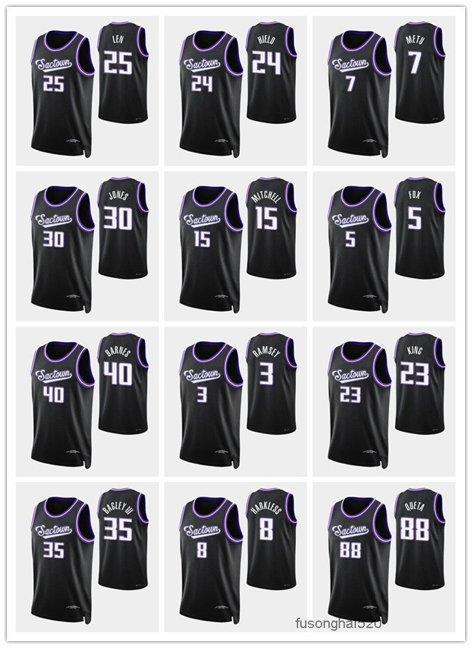 Sacramento's Kings's MEN Tyrese Haliburton Davion Mitchell Buddy Hield De'Aaron Fox 75th Anniversary City Black basketball Jersey, 14
Sacramento's Kings's MEN Tyrese Haliburton Davion Mitchell Buddy Hield De'Aaron Fox 75th Anniversary City Black basketball Jersey, 14