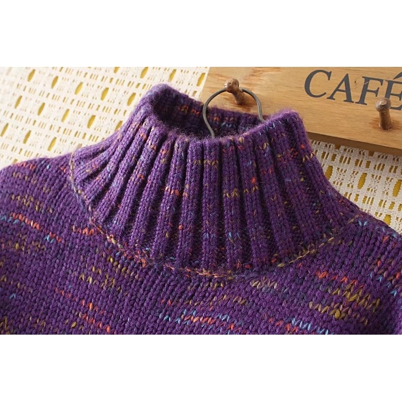 Turtleneck Sweaters Women New Autumn Style Plus Size 3 4 XL Casual Knitting Long Sweaters KKFY334 210218