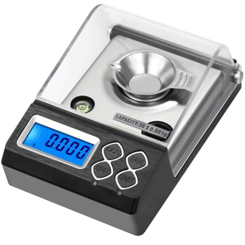 30g/0.001g High Precision Professional Digital Milligram Scale Mini Electronic Balance Powder Scale Gold Jewelry Carat Scale 210927
