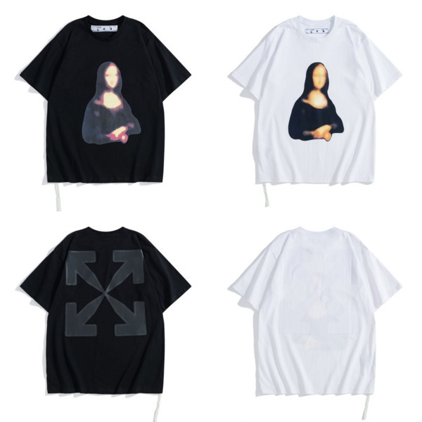 Off Style White Fuzzy Mona Lisa Short T-shirt Street Fashion Brand Men and Women Half Sleeve, White;black
Off Style White Fuzzy Mona Lisa Short T-shirt Street Fashion Brand Men and Women Half Sleeve, White;black