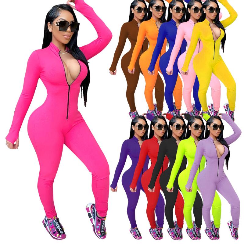 Women' Jumpsuits & Rompers -5XL Plus Size Lady Sexy Active Wear Bodycon Jumpsuit Eleven-Color Romper Bodysuit Women Zipper V Neck Costume, Green
Women' Jumpsuits & Rompers -5XL Plus Size Lady Sexy Active Wear Bodycon Jumpsuit Eleven-Color Romper Bodysuit Women Zipper V Neck Costume, Green
