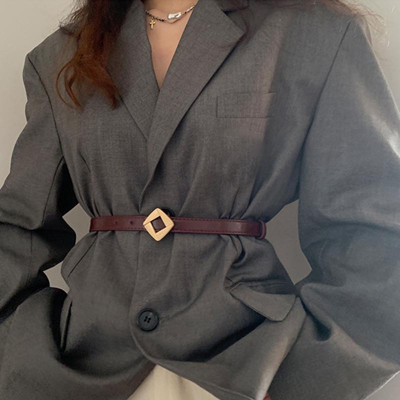 Belts Fashion Leather Thin Belt For Women Metal Rhombus Buckle Waist Strap Designer Female Trouser Dress Coat Decoration Waistband, Black;brown
Belts Fashion Leather Thin Belt For Women Metal Rhombus Buckle Waist Strap Designer Female Trouser Dress Coat Decoration Waistband, Black;brown