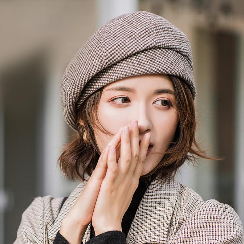 Berets Houndstooth Beret Autumn And Winter Hat Female Korean Retro British Japanese Fashion All-match Painter, Black
Berets Houndstooth Beret Autumn And Winter Hat Female Korean Retro British Japanese Fashion All-match Painter, Black