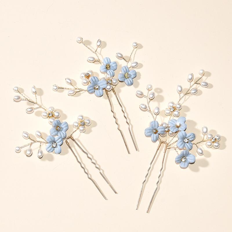 Hair Clips & Barrettes 3pcs Blue Flower U Shaped Pins Pearl Elegant Headwear For Wedding Bridal Women Jewelry Accessories BH, Golden;silver
Hair Clips & Barrettes 3pcs Blue Flower U Shaped Pins Pearl Elegant Headwear For Wedding Bridal Women Jewelry Accessories BH, Golden;silver