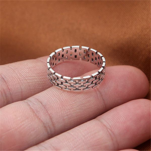 High quality 925 sterling silver braided band rings American Europe antique handmade designer punk Luxury jewelry accessories