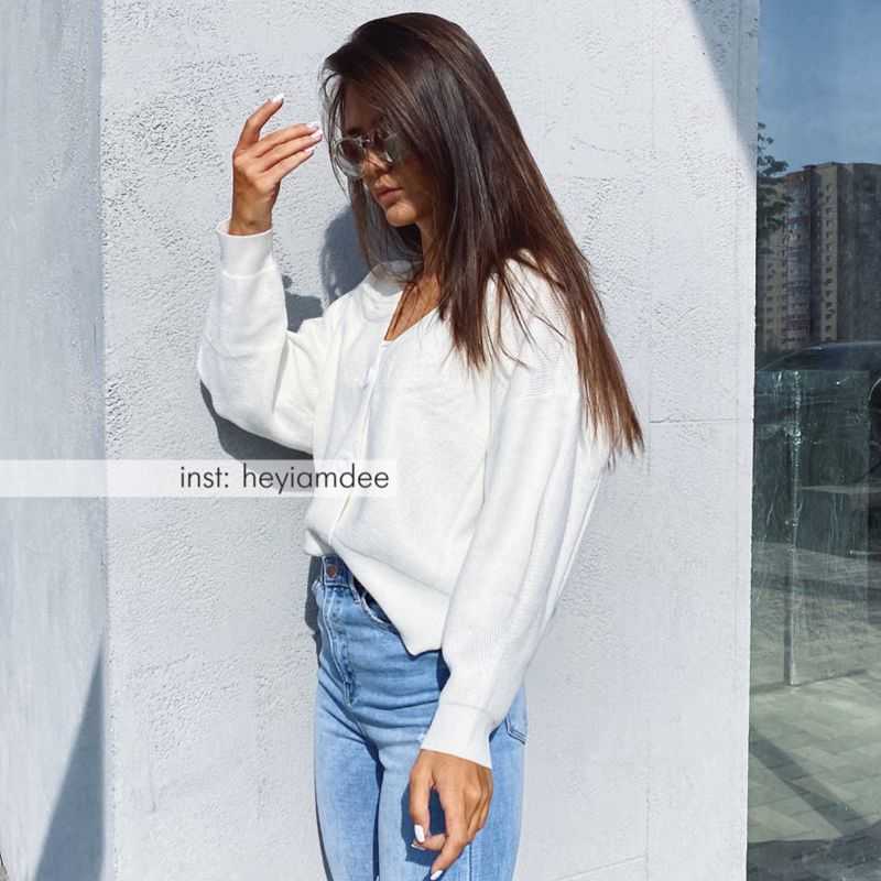 GIGOGOU Knit Sweater Women Autumn Female Casual Long Sleeve Button Cardigan Knitted Sweaters Coat Femme Winter Warm Clothes 211011Z