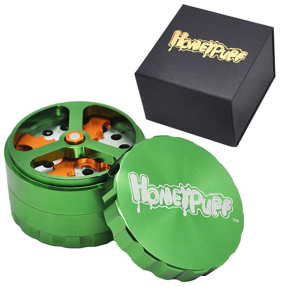 HONEYPUFF Herb Tobacco Grinder 63mm/2.5 Inch 4 Part Aluminum Crusher Moledor smoking Accessories C0310
HONEYPUFF Herb Tobacco Grinder 63mm/2.5 Inch 4 Part Aluminum Crusher Moledor smoking Accessories C0310