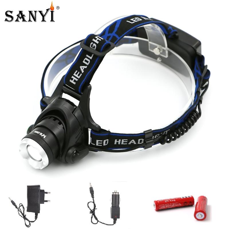 Sanyi XML T6 LED Headlamp Zoomable Headlight Waterproof Head Torch Lantern Rechargeable 18650 Head Lamp Fishing Light
Sanyi XML T6 LED Headlamp Zoomable Headlight Waterproof Head Torch Lantern Rechargeable 18650 Head Lamp Fishing Light
