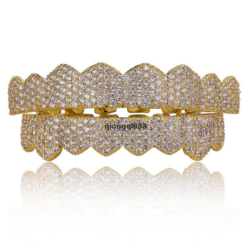 JH 18k Gold Plated Iced Out Gold Grillz Crystal Top Bottom Dental Grills Teeth Body Jewelry Hip Hop Bling Cubic Zircon Halloween Cosplay P, Black
JH 18k Gold Plated Iced Out Gold Grillz Crystal Top Bottom Dental Grills Teeth Body Jewelry Hip Hop Bling Cubic Zircon Halloween Cosplay P, Black