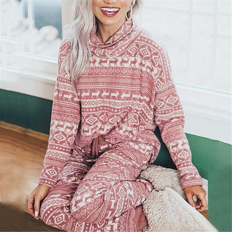 Running Sets Fashion Women's Autumn Warm Long Sleeve Christmas Printed Turtleneck Pullover Tops Casual Pants Loose Sleepwear Sports Set#g4, Black;blue
Running Sets Fashion Women's Autumn Warm Long Sleeve Christmas Printed Turtleneck Pullover Tops Casual Pants Loose Sleepwear Sports Set#g4, Black;blue